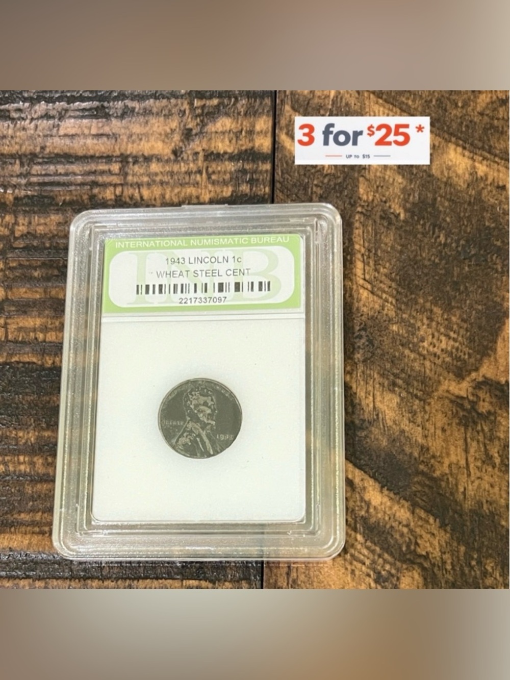 WW2 1943 Lincoln Wheat Steel Cent Coin